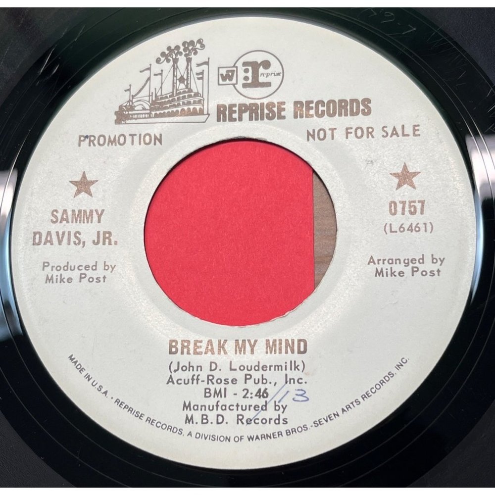 Sammy Davis Jr Children Children / Break My Mind 45 Jazz Pop Promo Reprise 0757